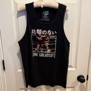 Black Muhammad Ali Graphic Tank Top
